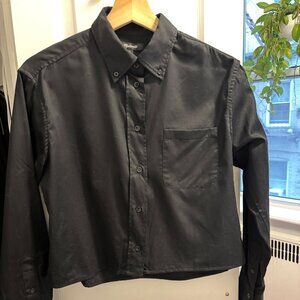 Madewell Black Cropped Shirts